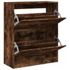 vidaXL Schuhschrank R&auml;uchereiche 80x34x96,5 cm Holzwerkstoff