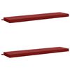 vidaXL Bankkissen SOEST 2 stk. 100 % Polyester Weinrot 200 x 40 x 8 cm
