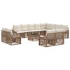 vidaXL Gartensofa-set 13 pcs Beige Poly-Rattan