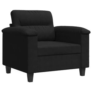 vidaXL Sessel Schwarz 60 cm Mikrofasergewebe