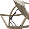 vidaXL Sonnenliegen 2 Stk. mit Auflagen Beige Poly Rattan