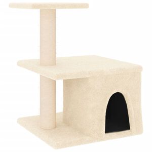 vidaXL Kratzbaum mit Sisal-Kratzs&auml;ulen Creme 48 cm