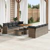 vidaXL Gartensofa-set 11 pcs Grau Poly-Rattan