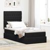 vidaXL Bett mit Stauraum und LED mit LED Schwarz 100 x 200 cm Samt