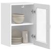 vidaXL K&uuml;chen-H&auml;ngeschrank mit Glast&uuml;r Porto Wei&szlig;