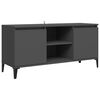 vidaXL TV-Schrank mit Metallbeinen Grau 103,5x35x50 cm