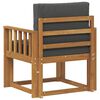 vidaXL Outdoor-Sofa Massives Akazienholz und Polyester Natur