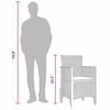 vidaXL Gartenstuhl 2 pcs Braun 53 x 49 x 85 cm PP