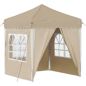vidaXL Pop-up Partyzelt 195 x 195 x 245 cm Creme Oxford-Stoff