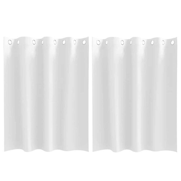 vidaXL Verdunkelungs-Vorhänge mit Ringen 2 pcs Reinweiß 140 x 140 cm