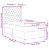 vidaXL Boxspringbett mit Matratze Dunkelgrau 90 x 190 cm Samt