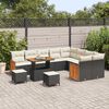 vidaXL Gartensofa-set mit Kissen 12 pcs Schwarz und Creme