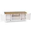 vidaXL TV-Schrank 120x35x48 cm Massivholz Eiche