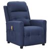 vidaXL Massagesessel mit Aufstehhilfe Blau Stoff