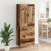 vidaXL Highboard Altholz 69,5 x 34 x 180 cm Holzwerkstoff
