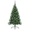 vidaXL K&uuml;nstlicher vorbeleuchteter Weihnachtsbaum Gr&uuml;n 120 cm PVC