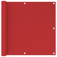 vidaXL Balkon-Sichtschutz Rot 90x600 cm HDPE