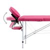 vidaXL Massageliege Klappbar 4-Zonen mit Aluminiumgestell Rosa