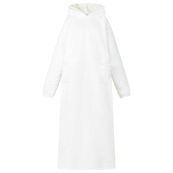 vidaXL Decken-Hoodie Weiß XL Fleece und Flanell
