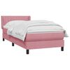 vidaXL Boxspringbett mit Matratze Rosa 100x210 cm Samt