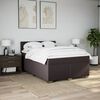 vidaXL Boxspringbett mit Matratze Dunkelbraun 160x200 cm Stoff