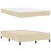 vidaXL Boxspringbett mit Matratze Creme 140 x 190 cm Stoff