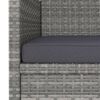 vidaXL 5-tlg. Garten-Essgruppe Poly Rattan und Hartglas Grau