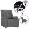 vidaXL Massagesessel Elektrisch Dunkelgrau Stoff