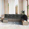vidaXL Gartensofa-set mit Kissen 8 pcs Grau Poly Rattan
