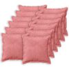 vidaXL Kissenbezug 12 stk. HOUTEN Rosa 40 x 40 cm Samt