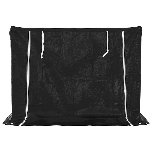 vidaXL Brennholzregal mit Regenschutz 151x80,5x110,5 cm Stahl Verzinkt