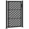 vidaXL Gartentor Schwarz 100x150 cm Stahl Kreuz-Design