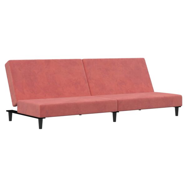 vidaXL Schlafsofa 2-Sitzer Rosa Samt
