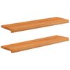 vidaXL Fensterb&auml;nke 2 stk. Hellbraun 100 x 25 x 2 cm Massivholz Buche