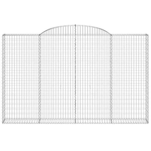 vidaXL Gabionen mit Hochbogen 6 Stk. 300x30x180/200cm Verzinktes Eisen