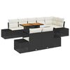 vidaXL Garten-Sofa-Set mit Speicher 9 pcs Schwarz Poly Rattan