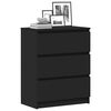 vidaXL Sideboard Schwarz 60x35x76 cm Holzwerkstoff