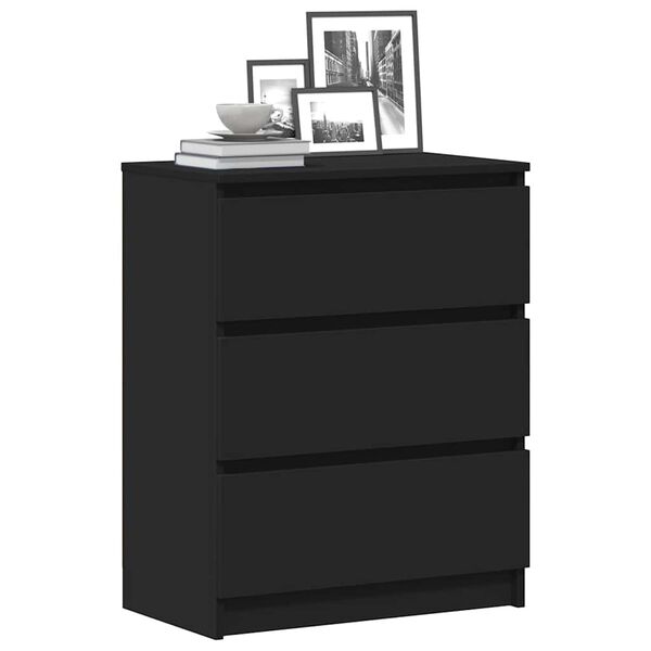 vidaXL Sideboard Schwarz 60x35x76 cm Holzwerkstoff