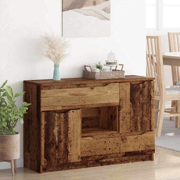 vidaXL Sideboard mit Schubladen Altholz 100 x 30 x 65,6 Holzwerkstoff