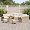 vidaXL Garten-Sofa-Set 12 pcs Beige Poly-Rattan