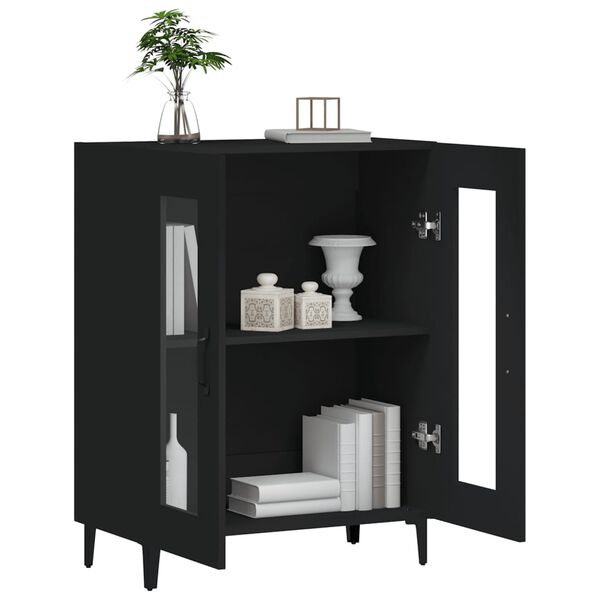 vidaXL Sideboard Schwarz 69,5x34x90 cm Holzwerkstoff