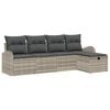 vidaXL Sofa Set 5 stk. Hellgrau Poly-Rattan