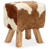 vidaXL Hocker Echtes Ziegenleder 40 x 30 x 45 cm