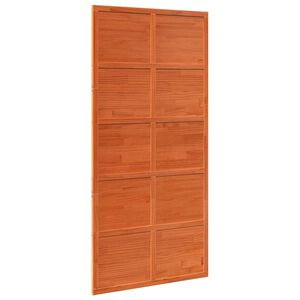 vidaXL Scheunent&uuml;r Wachsbraun 100 x 208 cm Massives Kiefernholz