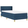vidaXL Boxspringbett mit Matratze mit Kopfteil Blau 100 x 200 cm Stoff