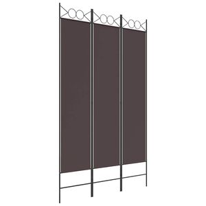vidaXL 3-tlg. Paravent Braun 120x200 cm Stoff