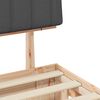 vidaXL Bettgestell mit gepolstertem Kopfteil Dunkelgrau 150 x 200 cm