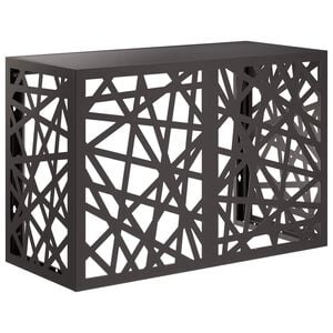 vidaXL Klimaanlagenabdeckung Schwarz 90 x 40 x 60 cm Stahl