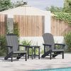vidaXL Gartenstuhl 3 pcs Hellgrau Polyethylen