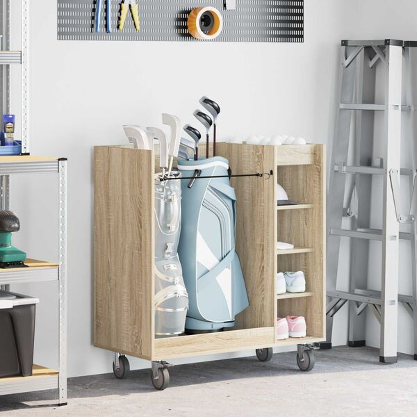 vidaXL Golf Schrank Mit Rad Uni Sonoma-Eiche 90 x 45 x 98 cm